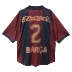Herren FC Barcelona X TRAVIS SCOTT Retro 2000/01 Heim Skelett Trikot