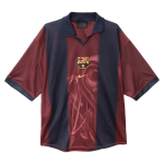 Herren FC Barcelona X TRAVIS SCOTT Retro 2000/01 Heim Skelett Trikot