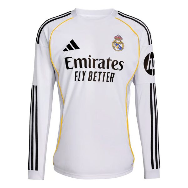 Real Madrid 2025/26 Heimtrikot Langarm Damen 1 Real Madrid 2025/26 Heimtrikot Langarm Damen