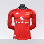 2025/2026 Manchester United Home Long Sleeve Football Shirt